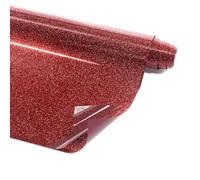 LIKCUT Glitter Red Heat Transfer Vinyl for T-shirts 12" x 15ft Iron on Vinyl Roll Compatible with All Cutter Machine, HTV Heat Press Vinyl-Easy to Cut & Weed for Fabric Design