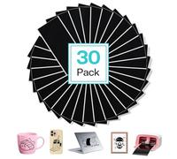 LIKCUT Smart Permanent Vinyl, 30 Sheets 5.5" x 12" Black Vinyl, Cricut Joy, Matless Adhesive Vinyl for Home Decor And DIY Cards, Label Making and Party Crafting, Accessories