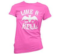 Like a Bat Out of Hell - Womens T-Shirt - Rock Merchandise Fan Gift Present - Size 8 Pink
