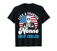 Like A Grandpa Nonno Only Cooler American Flag Grandfather T-Shirt
