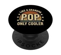 Like A Grandpa Pop Only Cooler Retro Sunset Family Grandpa PopSockets Adhesive PopGrip