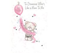Like a Mum to Me Mother's Day Card, 15 x 23 cm, Pink Bear Design with Balloon and Hearts