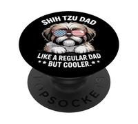 Like A Regular Dad But Cooler Shih Tzu Dog Parent PopSockets Adhesive PopGrip