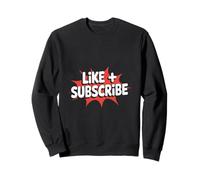 Like and Subscribe Comic Style Social Media Creator Outfit Sweatshirt