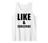 Like and Subscribe Meme Video Vlogger Social Media Tubers Tank Top