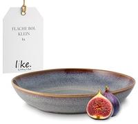 Like. by Villeroy and Boch - Lave Beige Small Shallow Bowl, 22 x 21 x 4.2 cm, Stylish Bowl Made from Stoneware for Small Side Dishes and Salads, Dishwasher and Microwave-Safe