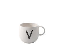 like. by Villeroy & Boch - Letters Mug V, 380ml, Premium Porcelain, White