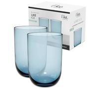 like. by Villeroy & Boch - Like Ice Long Drink Glass Set 2 pces, Coloured Glass ice Blue, Capacity 385 ml