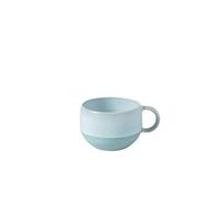 Like. by Villeroy & Boch - Perlemor Aqua Espresso Cup, Dimensions: Approx. 8.5 × 6.5 × 4.5 cm, Blue, Dishwasher-Safe & Microwave-Safe, Pottery-Look Effect Glaze, Premium Porcelain Cup