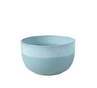 Like. by Villeroy & Boch - Perlemor Aqua Serving Bowl, Dimensions: Approx. 22.5 × 22.5 × 12.5 cm, Blue, Dishwasher-Safe & Microwave-Safe, Pottery-Look Effect Glaze, Premium Porcelain Serving Bowl