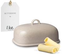 like. by Villeroy & Boch - Perlemor Home butter dish, pottery butter dish in a pottery style, Sand