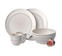 like. by Villeroy & Boch - Perlemor porcelain tableware set, 6 pces., pottery look, breakfast service for 2 people