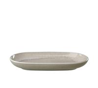 Like. by Villeroy & Boch - Perlemor Sand Serving Platter 23 x 12 x 3 cm, Premium Porcelain Made in Germany, Beige, Dishwasher-Safe, Pottery-Style Serving Plate,