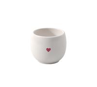 Like. by Villeroy & Boch - with Love Egg Cup, Dimensions: Approx. 5.5 x 5.5 x 4.5 cm, White with red Watercolour Decor, Dishwasher-Safe & Microwave-Safe, Heart Pattern, Egg Cup, Premium Porcelain