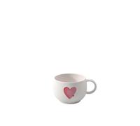 Like. by Villeroy & Boch - with Love Espresso Cup, Size: Approx. 8.5 × 6.5 × 4.5 cm, White with red Watercolour Decor, Dishwasher- and Microwave-Safe, Heart Pattern, Coffee Cup, Premium Porcelain