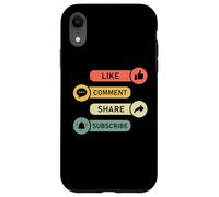 Like, Comment, Share, Subscribe - Livestream Video Blogging Case for iPhone XR