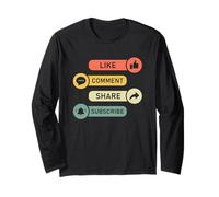 Like, Comment, Share, Subscribe - Livestream Video Blogging Long Sleeve T-Shirt