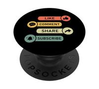 Like, Comment, Share, Subscribe - Livestream Video Blogging PopSockets Adhesive PopGrip