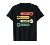 Like, Comment, Share, Subscribe - Livestream Video Blogging T-Shirt