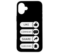 Like, Comment, Share, Subscribe - Video Blogging Livestream Case for iPhone 16 Plus