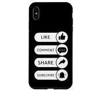 Like, Comment, Share, Subscribe - Video Blogging Livestream Case for iPhone XS Max