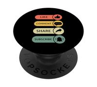 Like, Comment, Share, Subscribe - Video Blogging Livestream PopSockets Adhesive PopGrip
