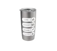 Like, Comment, Share, Subscribe - Video Blogging Livestream Stainless Steel Insulated Tumbler