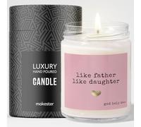 Like Father Like Daughter Gift - Luxury Soy Wax Candle - Vanilla, Jasmine, Sugared Almond - Makester