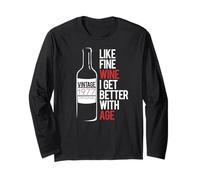Like FINE Wine I GET Better with Age 1977 Birthday Meme Long Sleeve T-Shirt