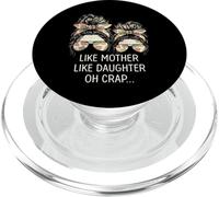 Like Mother Daughter Messy Bun Mom Mothers Day Design PopSockets PopGrip for MagSafe