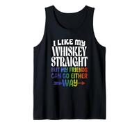 Like My Whiskey Straight Friends LGBTQ Gay Pride Proud Ally Tank Top