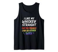 Like My Whiskey Straight Friends LGBTQ Gay Pride Proud Ally Tank Top