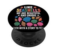 Like Seashells We Are Beautiful Summer Shell Collecting PopSockets Adhesive PopGrip