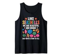 Like Seashells We are Beautiful Summer Shell Collecting Tank Top