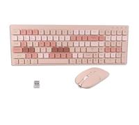LIKE SHOW Bluetooth Wireless Keyboard and Mouse Set,2.4G Full-Sized Rechargeable Ergonomic Keyboard Mouse with Numeric Keypad,3 DPI Silent Wireless Mouse for Laptop Tablet Computer Windows-Khaki