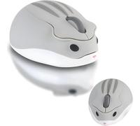 LIKE SHOW Cute Wireless Mouse Hamster Shape Mouse (Grey)
