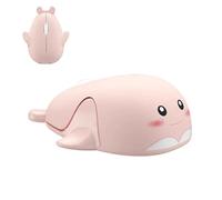 LIKE SHOW Wireless Mouse 2.4GHz Cute Dolphin Shaped Computer Mouse 1600DPI Less Noise USB Mouse Portable Cordless Mouse for Laptop Computer Notebook MacBook Kids Gift(Pink)