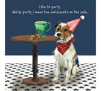 Like to Party Terrier Little Dog Laughed Greeting Card Blank Inside Any Occasion SQD192
