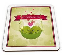 Like Two Peas in A Pod Novelty Glossy Mug Coaster