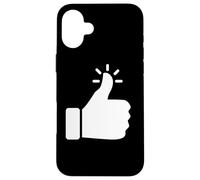 Likeable Thumbs Up Clothing | Funny & Cute Like Button Case for iPhone 16 Plus