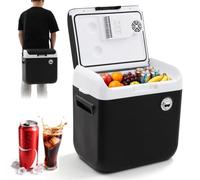 LIKEEM 25L Car Cooler Warmer Box, Portable Thermoelectric Cooler, Cooling & Warming, 12V DC / 220-240V AC Dual Power, Folding Top Handle, ECO/MAX Modes, Ideal for Camping, Travel, Caravan & Boat