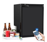 LIKEEM 59L Campervan Fridge, Camping Refrigerator with APP Control, 12V/24V Compressor Fridge Freezer, -20℃ to 8℃ Dual Zone Built-in Cooler, 47x45x63cm Low Noise Fridge for Motorhome Caravan Camping
