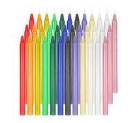 Likejarcand - Set of 24 Colored Candles, Spell Candles, Unscented Colored Candles, Mini Taper, 16cm Height, 0.4" Diameter, Rituals for Candles, Prayer, Meditation (36, 16cm)