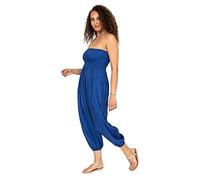 likemary Harem Jumpsuit for Women - Silk Look Womens Jumpsuit - 2 in 1 Convertible Harem Pants - Genie Pants - Harem Trousers for Women Cobalt