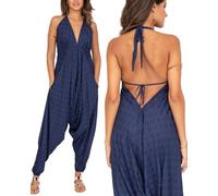 likemary Jumpsuits for Women UK - Harem Halter Romper with Pockets