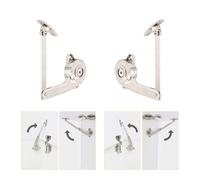 LIKERAINY 100 Degree Soft-Down Lid Support Lid Stay with Soft Close for Flap Door Toy Chest Box Top Opening Upward Arbitrary Angle Stop Hinges Mechanism Pack of 2 Sets