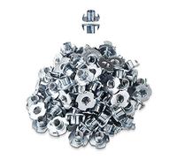 LIKERAINY 4 Pronged Tee Nuts M6 x 10mm Metal T-Nut Furniture Threaded Inserts for Woodworking Climbing Holds Furniture leg and Castor Fixings 200pcs