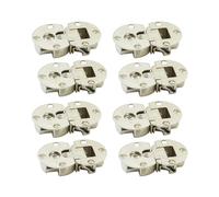 LIKERAINY 90 Degree 3D Adjustable Flap Lid Concealed Hinge 35mm for Furniture Gate Cabinet Door Folding Holder Nickel-Plated Furniture Fittings Cupboard Wardrobe Hinges Pack of 8