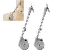 LIKERAINY 90 Degree Soft-Down Hydraulic Lid Support Lid Stay with Soft Close for Flap Door Toy Chest Box Top Opening Upward Hinges Mechanism Pack of 2 Sets