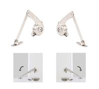 LIKERAINY 90 Degree Soft-Down Lid Stay Support with Soft Open for Kitchen Cabinet Flap Door Opening Downward Arbitrary Angle Stop Struts Hinge Mechanism Pack of 2 Sets